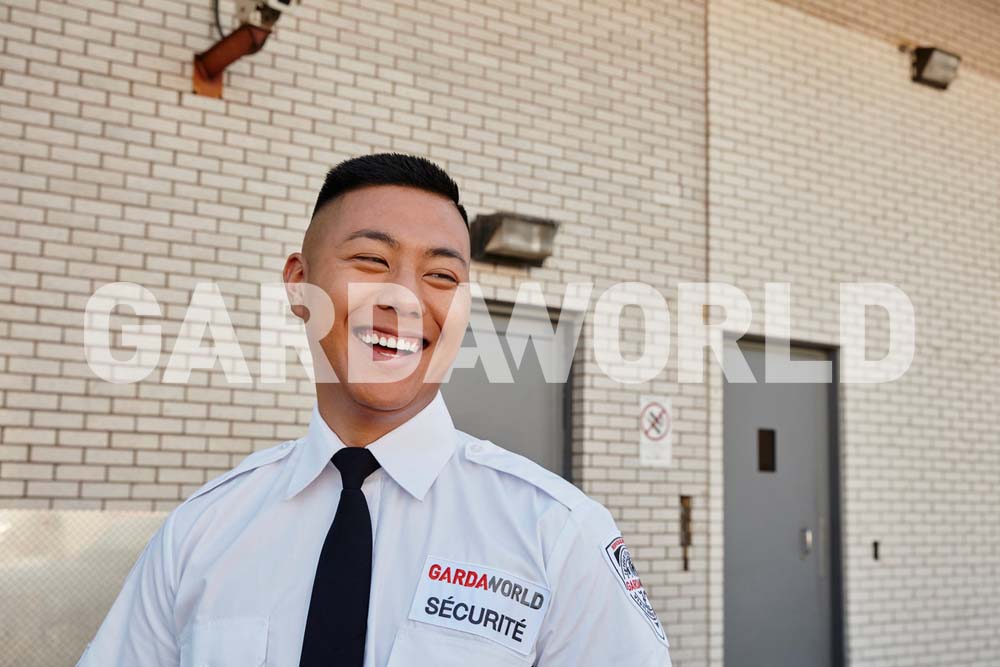 Security Services Agent Smiling in GardaWorld Uniform