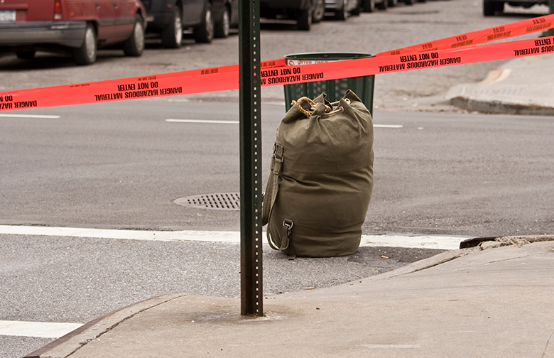 L'identification de sacs suspects comme celui-ci est couverte par notre formation Alerte à la bombe et menace terroriste