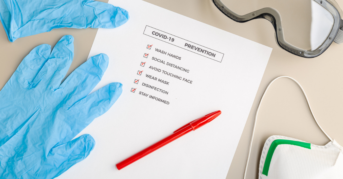 Coronavirus risk prevention checklist  