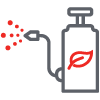 Pest control icon: GardaWorld professional using spray treatment