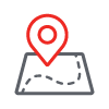 Driver hire icon: GPS route